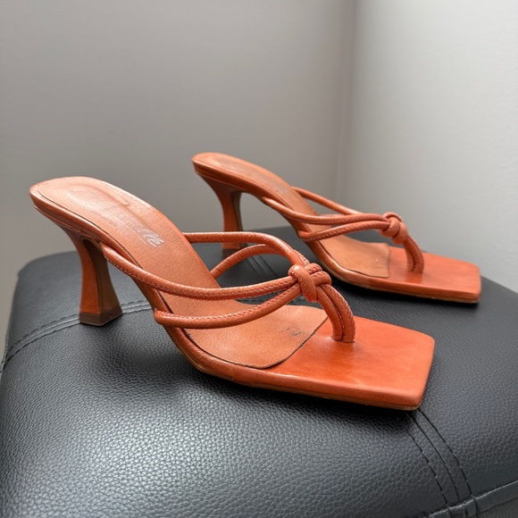 L'INTERVALLE Terracotta Strappy Heels - Picture 3 of 12